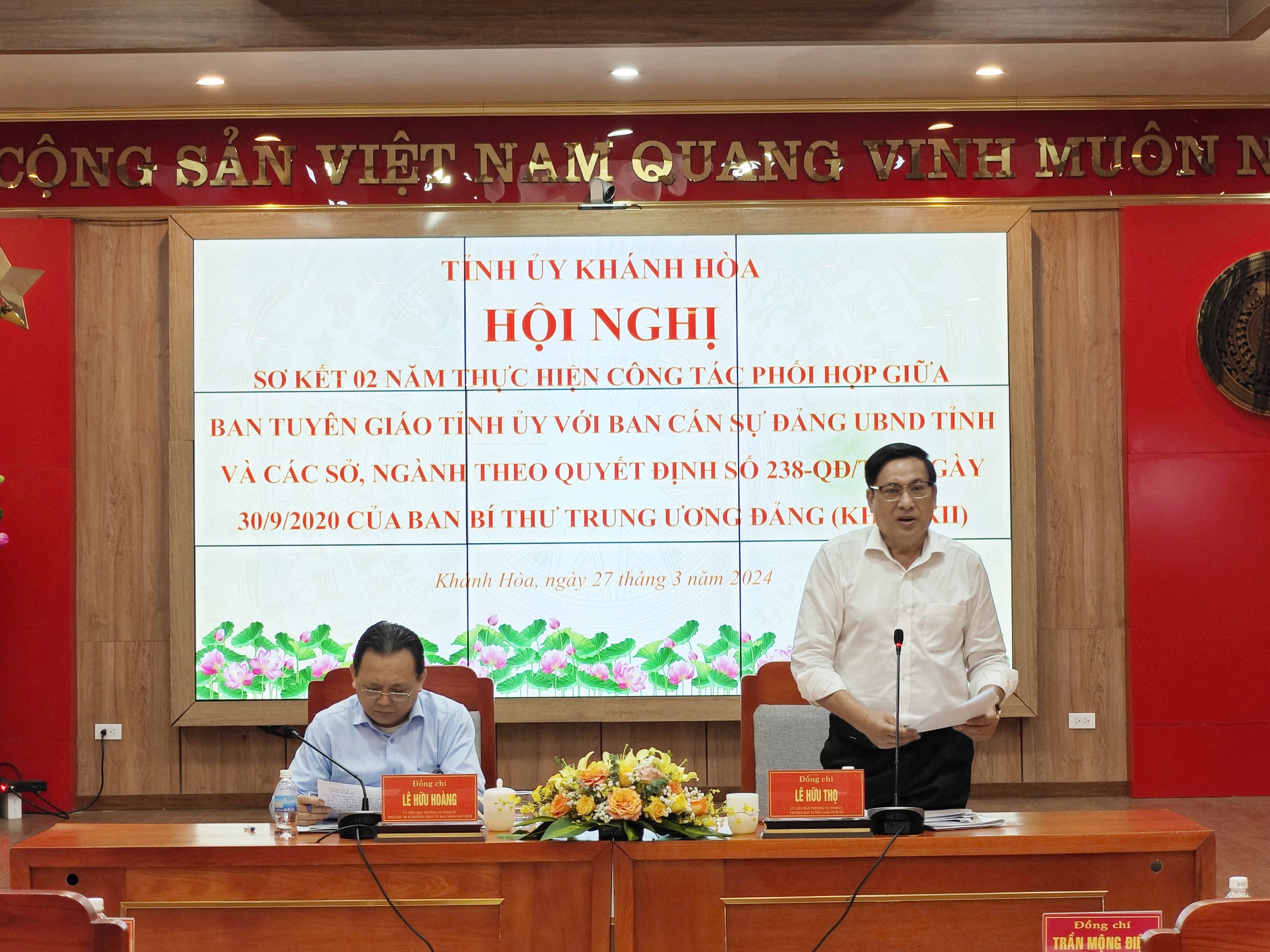 Hội nghị sơ kết 2 năm thực hiện công tác phối hợp giữa Ban Tuyên giáo Tỉnh ủy với Ban cán sự đảng UBND tỉnh và các sở, ngành